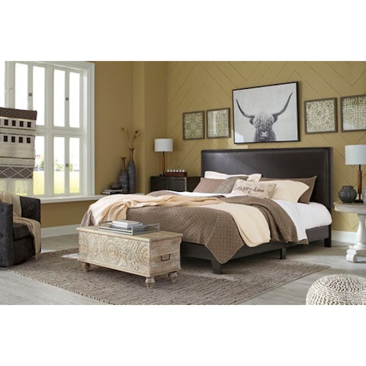 Signature Design by Ashley Mesling King Upholstered Bed