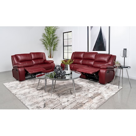 2-piece Reclining Sofa Set Red