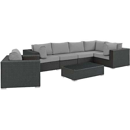 Outdoor 7 Piece Sectional Set