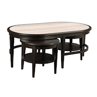 Transitional Oval Nesting Coffee Table