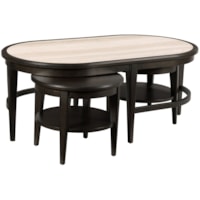 Transitional Oval Nesting Coffee Table