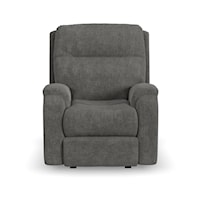 Transitional Power Rocking Recliner with Power Headrest and Lumbar