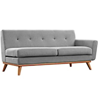 Right-Arm Upholstered Fabric Loveseat