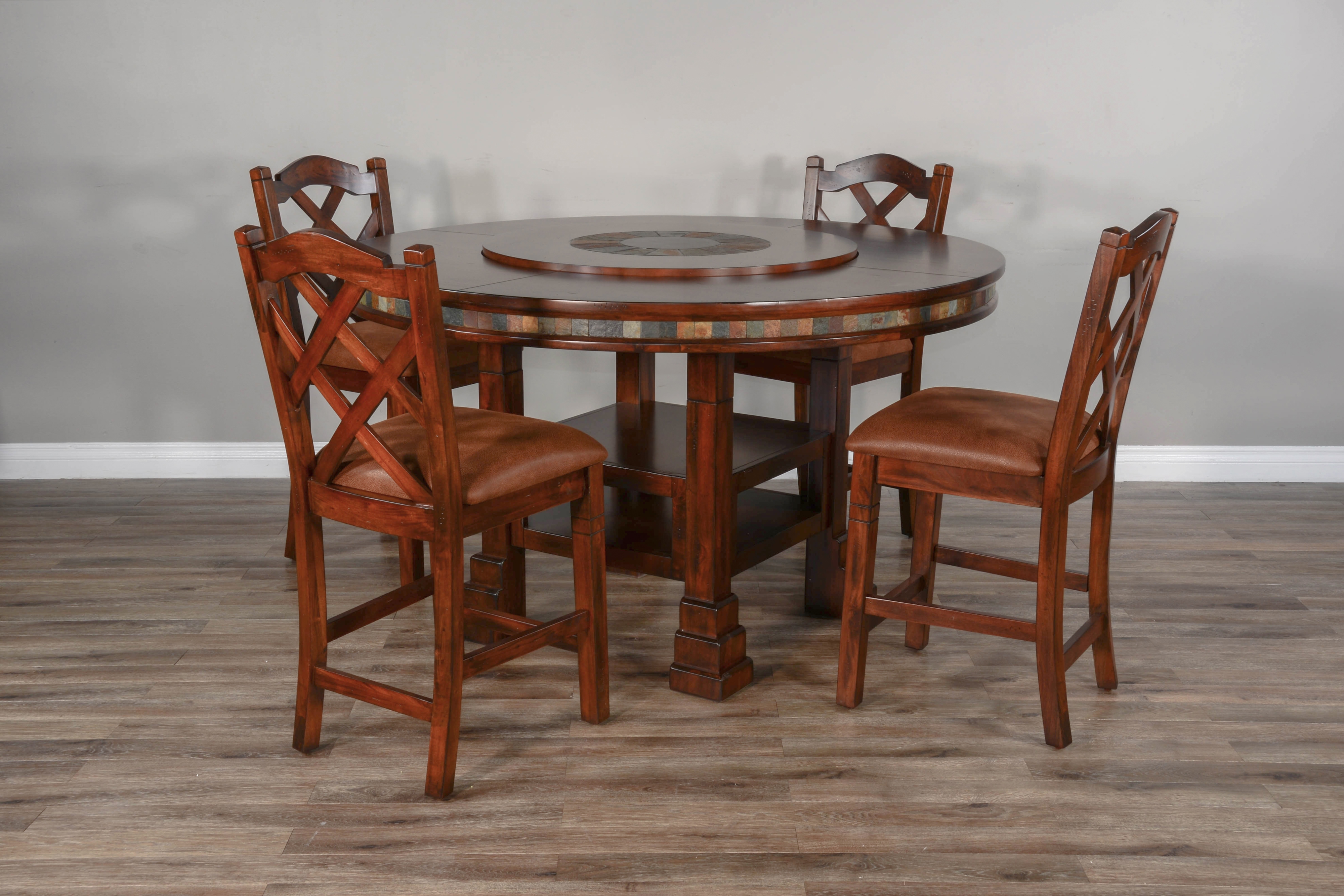 60" Round Table w/ Lazy Susan