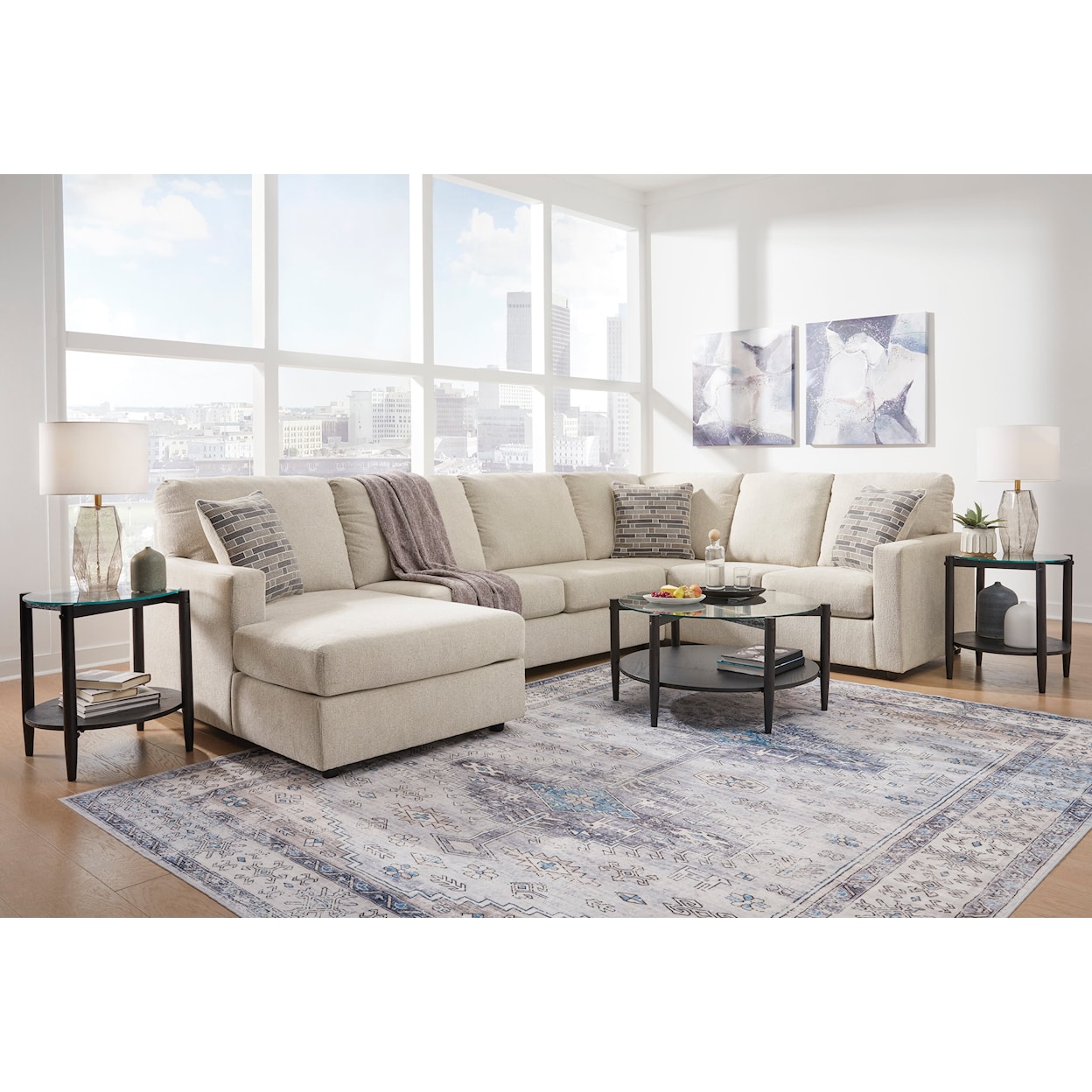 StyleLine Edenfield 3-Piece Sectional with Chaise