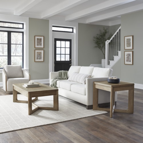 Contemporary 3-Piece Occasional Set with Rectangular Cocktail Table