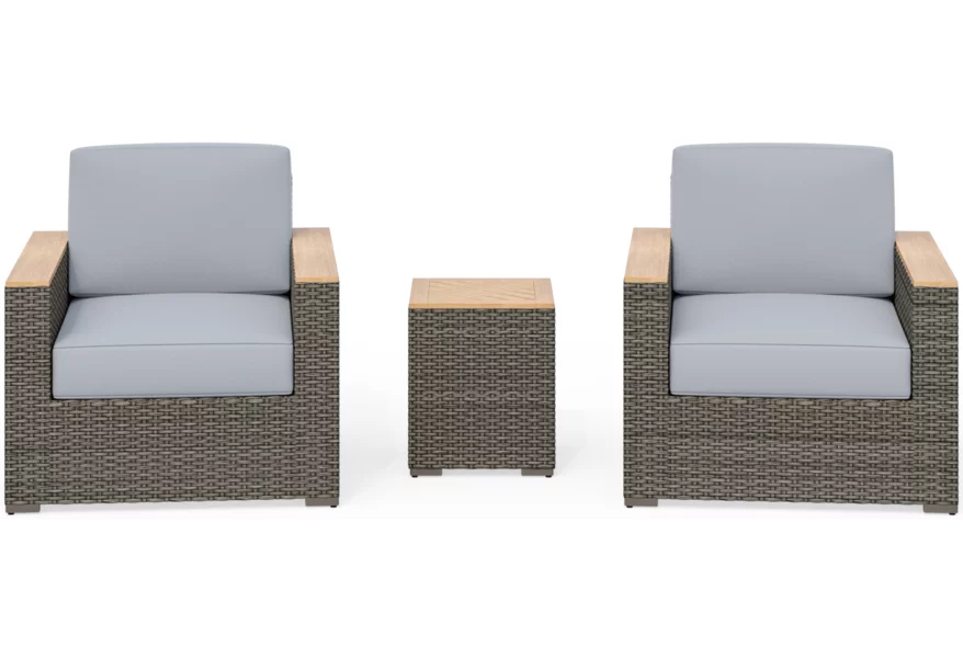 Boca Raton 3-Piece Outdoor Chair Set by homestyles at Sam Levitz Furniture