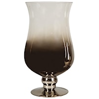 Devika Clear/Silver Finish Vase
