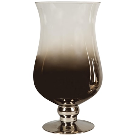 Devika Clear/Silver Finish Vase