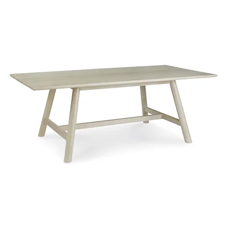 Transitional Dining Table in Ivory Finish