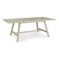 Transitional Dining Table in Ivory Finish