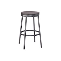 Transitional Backless Barstool with Metal Frame