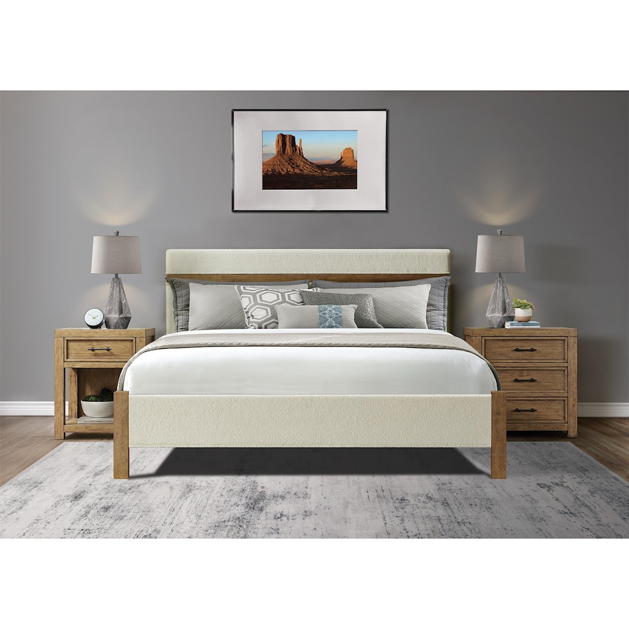 Riverside Furniture Bozeman Upholstered King Panel Bed