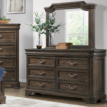 6-Drawer Dresser with Mirror