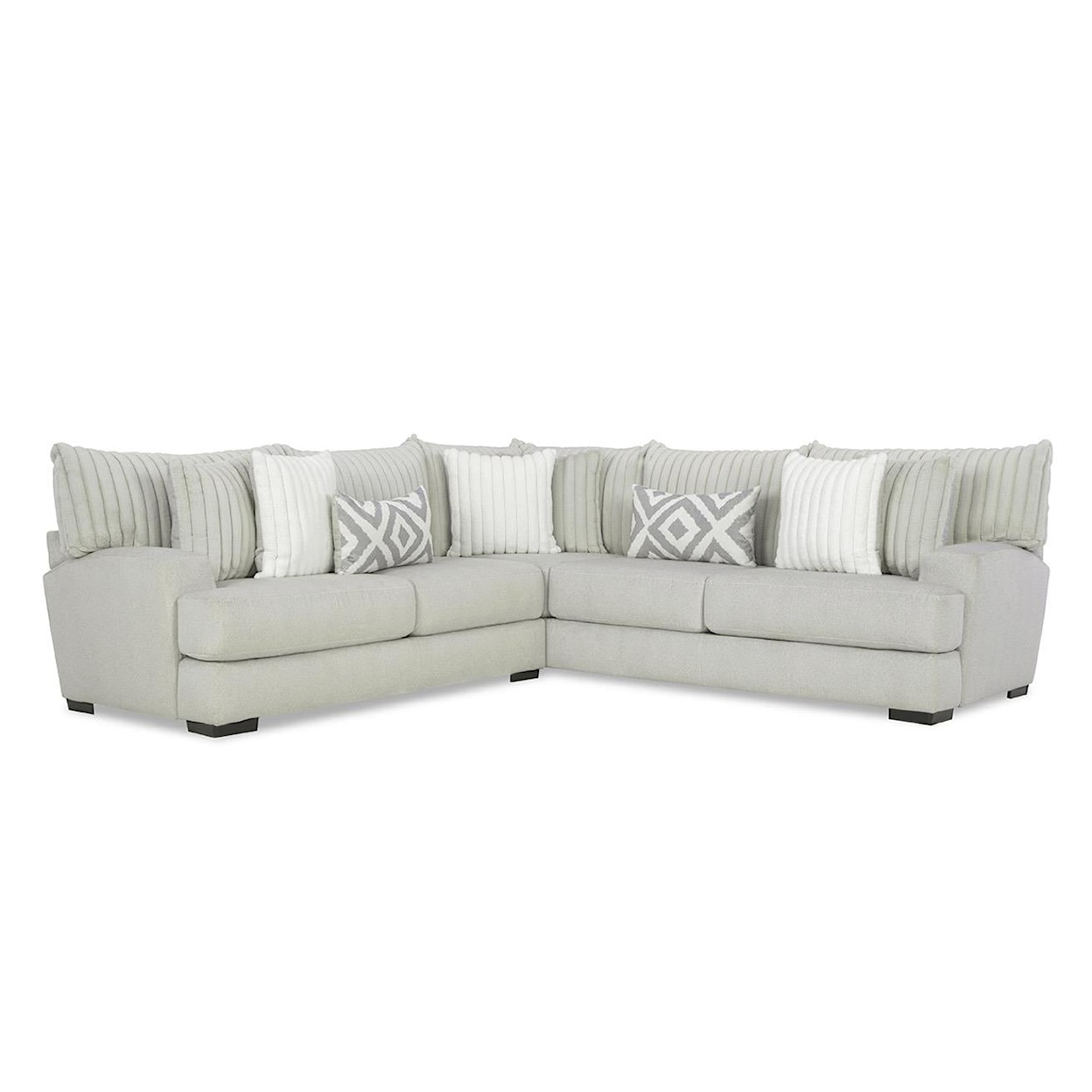 Albany 938 Tweed Silver 2-Piece Sectional Sofa