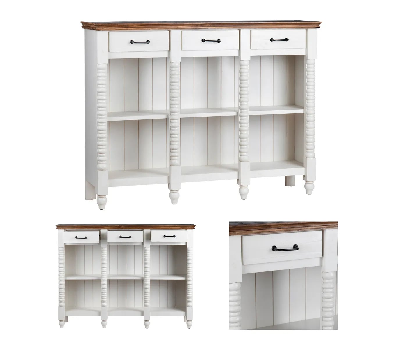 Crestview Collection Ventura 3-Drawer Sideboard