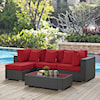 Modway Sojourn Outdoor 5 Piece Sectional Set