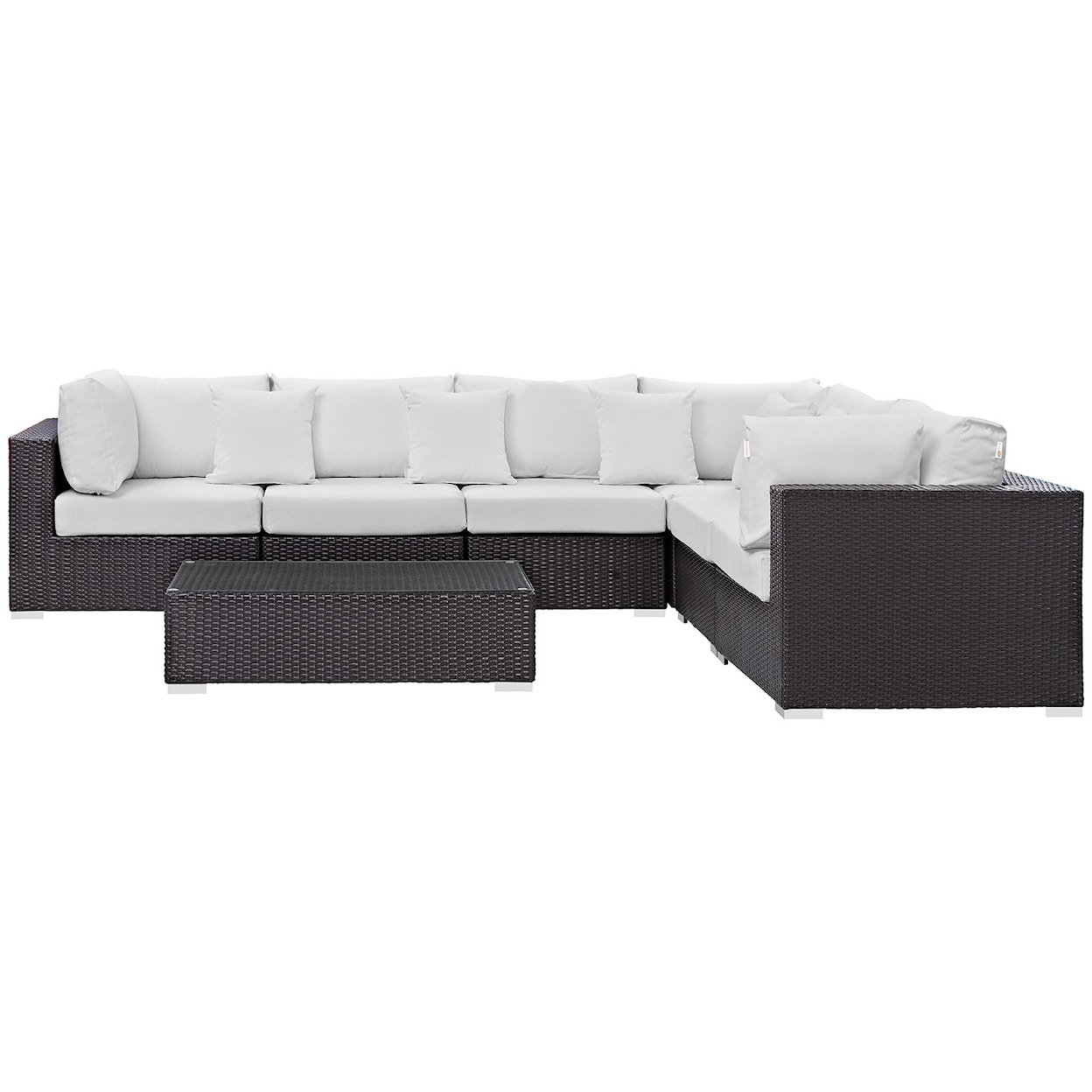 Modway Convene Outdoor 7 Piece Sectional Set