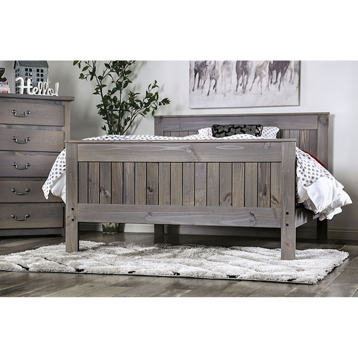 Furniture of America Rockwall Full Panel Bed