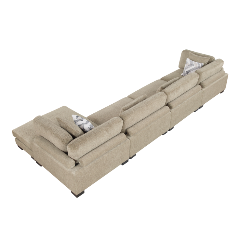 4-Piece Sectional Sofa with Chaise