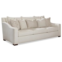 Transitional Sofa with Five Throw Pillows