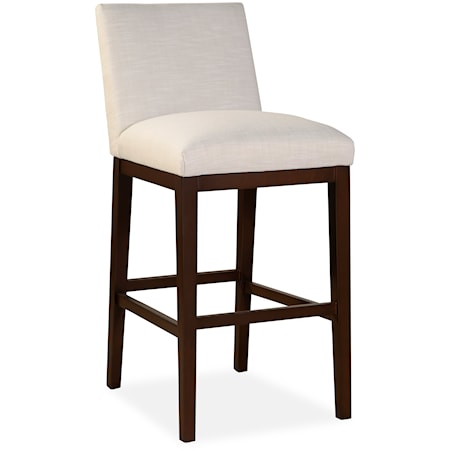 Contemporary Bar Stool with Low Back