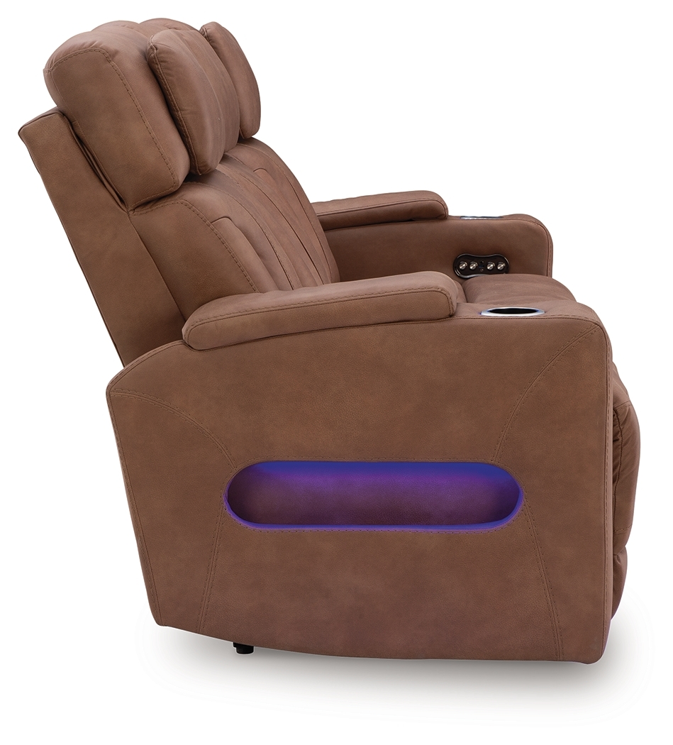 Pwr Rec Sofa With Adj Headrest