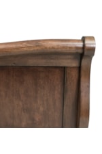 Liberty Furniture Rustic Traditions King Sleigh Bed with Bun Feet