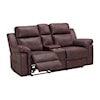 Vendor 972 Jamestown Motion Casual Reclining Loveseat with Storage Console and Cupholders