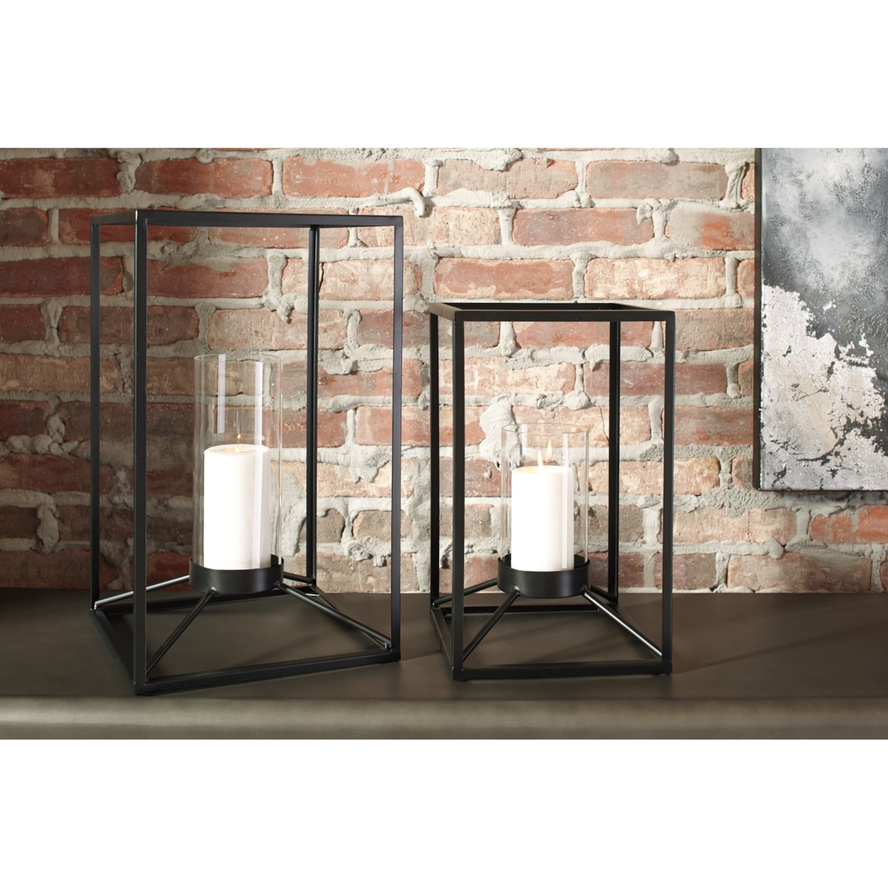 Signature Design by Ashley Accents Dimtrois Black Lantern Set