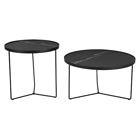 Set of 2 Harrison Coffee Tables Black