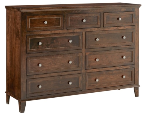Transitional 9-Drawer Dresser