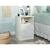 Contemporary Bedside Table with Open Shelf & Storage Drawer