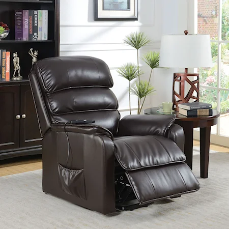 Contemporary Power Recliner with Stand Assist