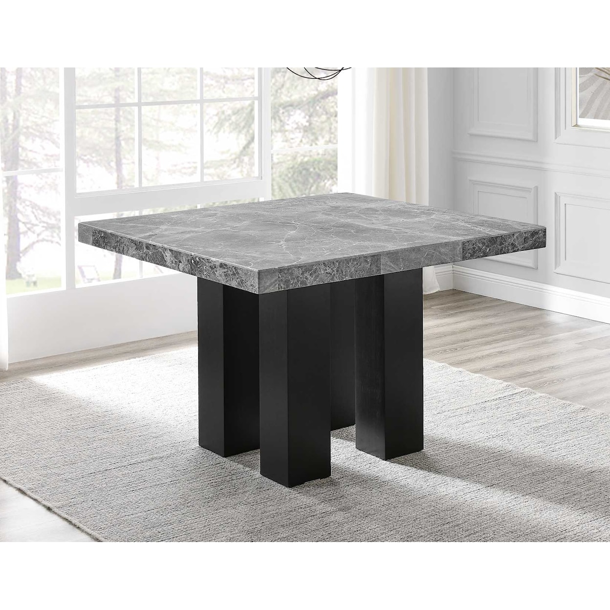 Steve Silver Camila 9 Piece Dining Set w/ Gray Marble Table Top