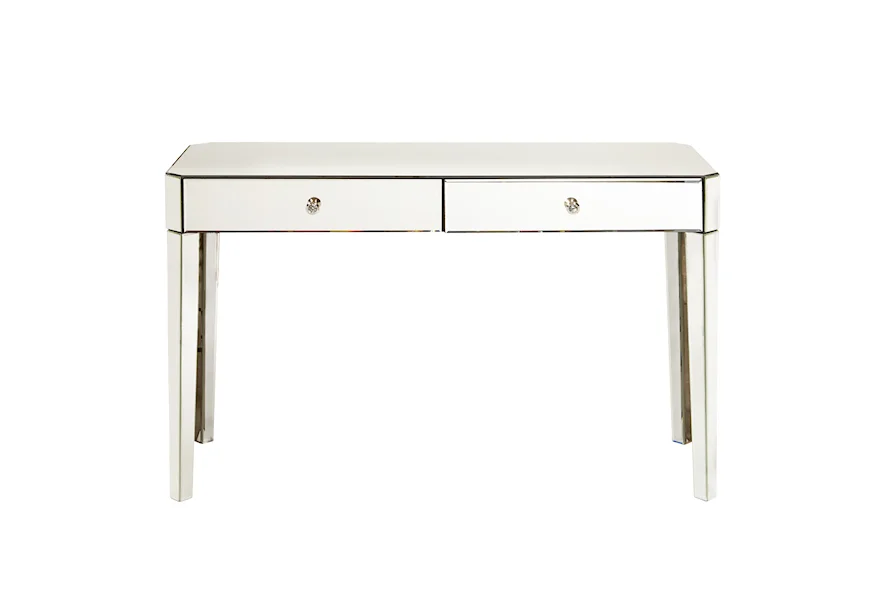Accents Mirrored Two Drawer Desk by Accentrics Home at Jacksonville Furniture Mart