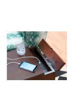 Hammary Chairsides Transitional End Table with USB Power Bar