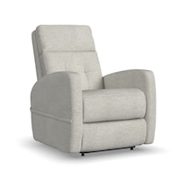 Contemporary Power Recliner with Power Headrest and Lumbar