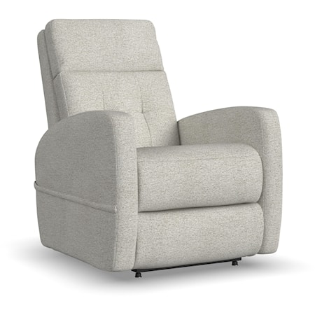 Contemporary Power Recliner with Power Headrest and Lumbar