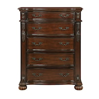 Traditional 5-Drawer Bedroom Chest