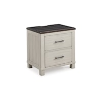 Farmhouse Two-Tone 2-Drawer Nightstand