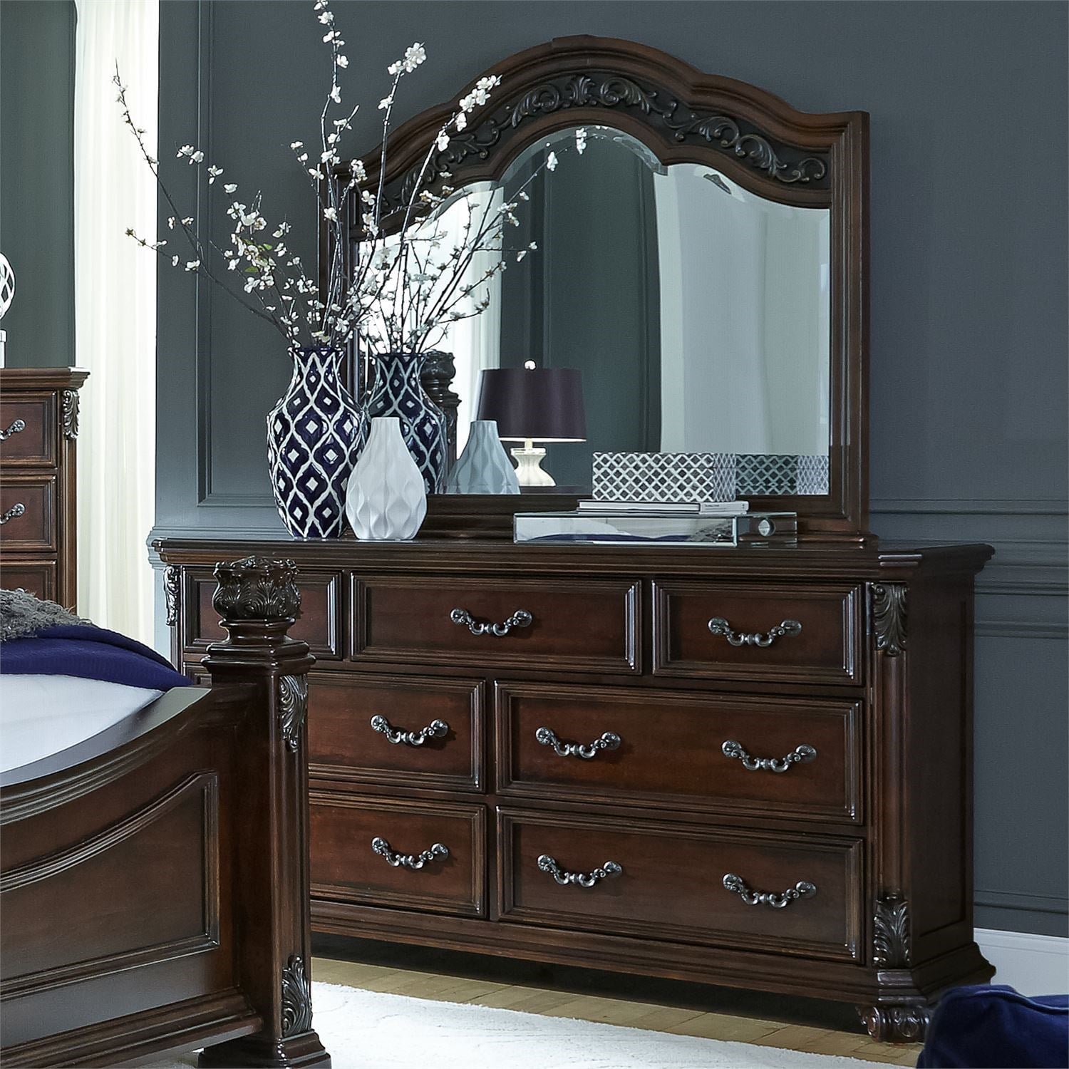 Liberty Furniture Messina Estates Arched Dresser Mirror