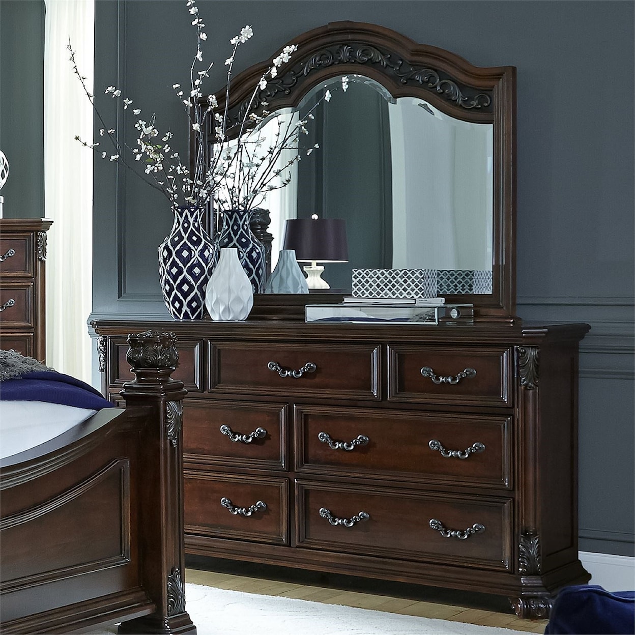 Liberty Furniture Messina Estates Bedroom Arched Dresser Mirror