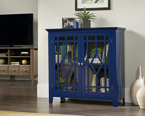 Transitional 2-Door Display Cabinet
