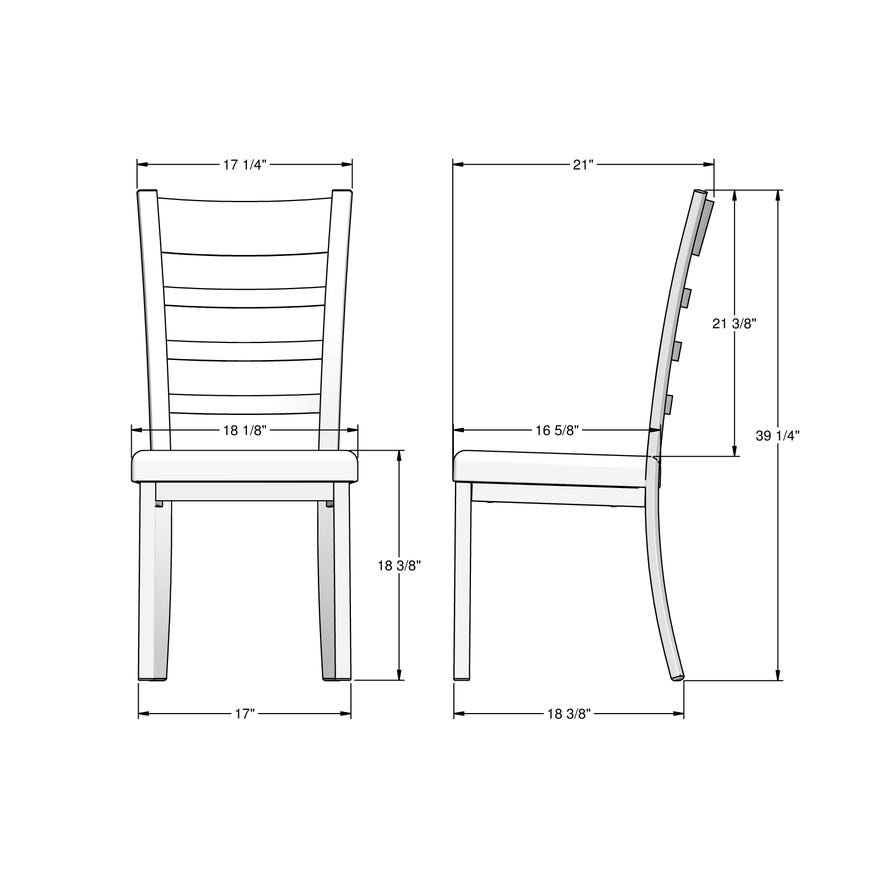 Ladder Back Dining Side Chair