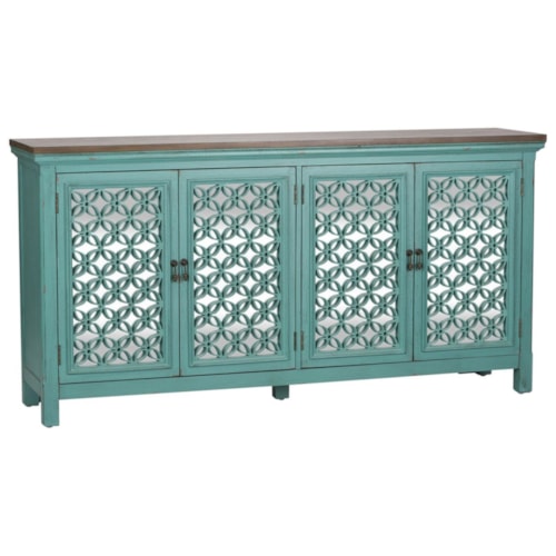 Transitional Accent Chest with 4 Doors