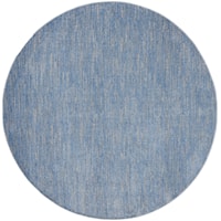 8'  Blue/Grey Round Rug