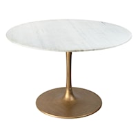 Ithaca Dining Table White & Gold