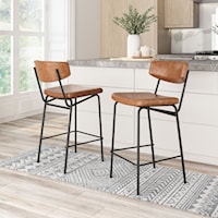 Contemporary Upholstered Counter Stools