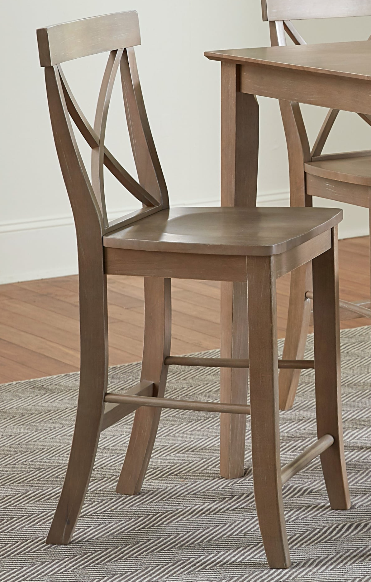 John Thomas Dining Essentials S096132 Transitional XBack Stool in